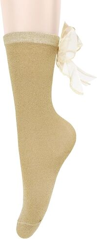 جوارب من Benefeet Sox جوارب بفيونكة لامعة جوارب شفافة لامعة مع فيونكة للنساء والفتيات جوارب فستان لامعة رائعة جورب دانتيل مزخرف in Saudi Arabia
