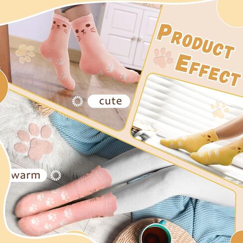 Women's Cat Socks Cute Colorful Funny Socks, Christmas Birthday Gifts for Women Teenage Girls 5 Pack in Saudi Arabia