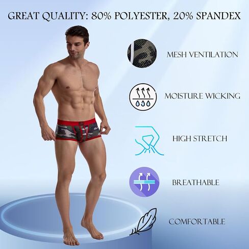 JOCKMAIL Men's Boxer Briefs Mens Underwear Boxer Briefs with Men's Boxer Shorts Camouflage Underwear in Saudi Arabia