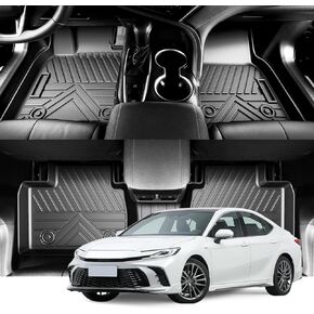Car Floor Mats for Toyota Camry 2018-2024(Not for Hybrid),TPE All Weather Protection Floor Mats,Custom Fit 1st&2nd Row Car Floor Liners Set,Heavy Duty Accessories,Black