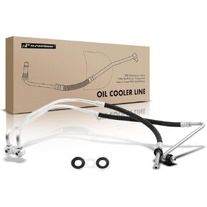A-Premium Inlet and Outlet Engine Oil Cooler Line Hose Assembly Compatible with Chevrolet Express 1500 2500 GMC Savana 1500 2500 1996-2004 4.3L
