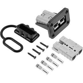 2PCS 50Amp Battery Quick Connect Disconnector, 6-12 Gauge Wire Harness Plug Connector, Battery Cable Connector for Car RV Truck Winch Trailer