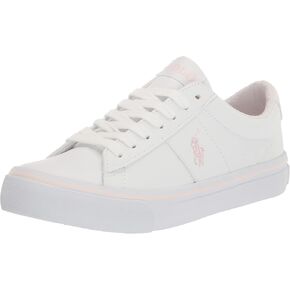 POLO RALPH LAUREN Boy's Sayer WHT TMBD/LT PNK PP Sneaker, White/Light Pink, 6.5 Toddler