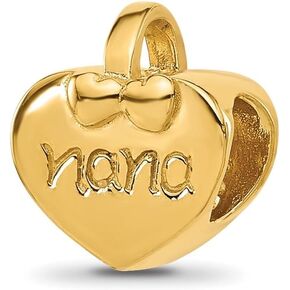Jewels By Lux Sterling Silver Reflections Gold plated Heart Nana Bead in Kuwait
