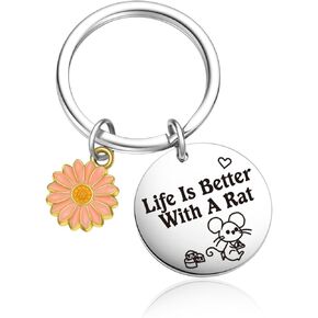 Rat Person Keychain Rat Jewelry Dad Gifts Grandson Keychain Birthday Jewelry For Girlfriend Gifts