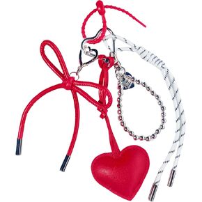 QTMY Cute Braided Bow Keychain Bag Charms for Handbag Purse Backpack Accessories Bogg Bag,286