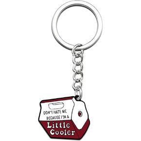 Ikacvb Funny Keychains For Women Men Gag White Elephant Gifts For Adults Kids Little Cooler Key Chains Women Cute Unique Keychain Accessories Cool Metal Enamel Car Key Chain
