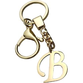 SPRT Gold Letter A-Z Keychain,Gold Letter Keychain Initial Letter Keyring for Women Girls Bag Charms Purse Charms Handbags