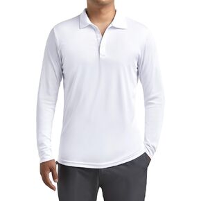 Men's Long Sleeve Golf Polo Shirt UPF 50+ Sun Protection Cool Shirts Quick Dry UV Shirts Fishing Outdoor