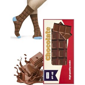 soxo Chocolate Socks Men Funny Women Gifts Mens Cotton Sock Ladies Gift Men's Presents 2 Sizes