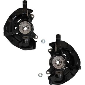 TRQ Front Driver & Passenger Side Steering Knuckle Assembly Kit Compatible with 2007-2011 Toyota Camry
