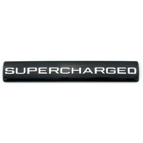 1X Supercharged Trunk Badge Emblem 3D Racing Sport Sticker Nameplate Logo (Black)