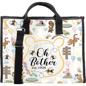 CMNIM Bear Tote Bag Oh Bother Est 1926 Inspired Tote Pigl-t Tig-er Rabbit Eey-re Merch Gift Friendship Shoulder Bag