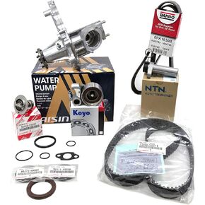 GENUINE/OEM | COMPLETE TIMING BELT KIT (As Pictured) : T-belt, Water Pump, Seals, Pulleys, Hydraulic, Serpentine.