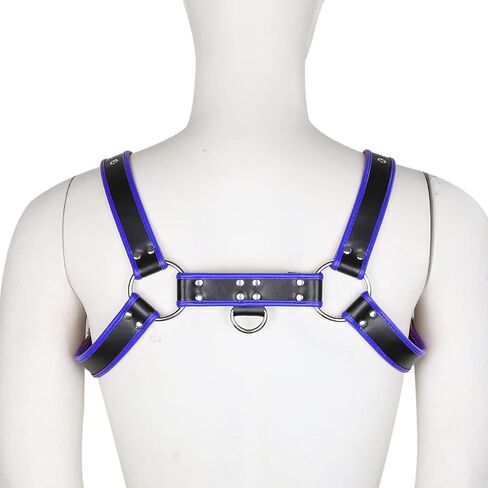 Harness for Men Punk Body Chest Harness Adjustable Leather Belt Clubwear in Kuwait