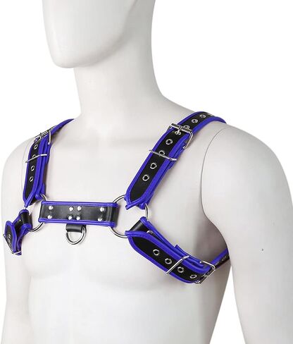 Harness for Men Punk Body Chest Harness Adjustable Leather Belt Clubwear in Kuwait