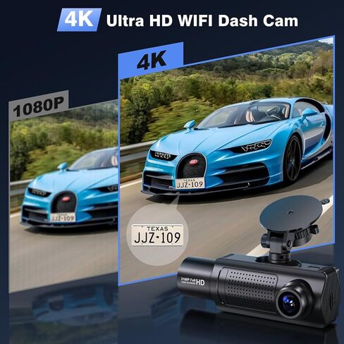 ShrinLuck 2.5K Dash Cam أمامية وخلفية، بطاقة SD 64G، كاميرا داش مزدوجة 1600P+1080P FHD للسيارات، شاشة IPS 3.2 بوصة، كاميرا داش كام بزاوية عريضة 176 درجة + 160 درجة، مستشعر G، رؤية ليلية، WDR، شاشة وقوف السيارات، تسجيل حلقة in Kuwait