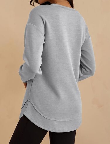 VERABENDI Womens Sweatshirt Crewneck Long Sleeve Lightweight Soft Tunic Fall Pullover Sweatshirts for Women S-XL in Saudi Arabia