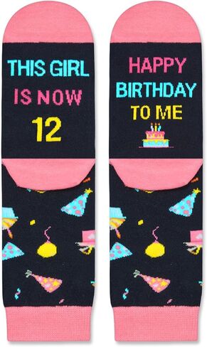 HAPPYPOP 8th Birthday Gifts Ideas for Girls - Socks for Girls Age 8, Presents for 8 Year Old Kids, Gifts for Eight Year Old Girls in Saudi Arabia