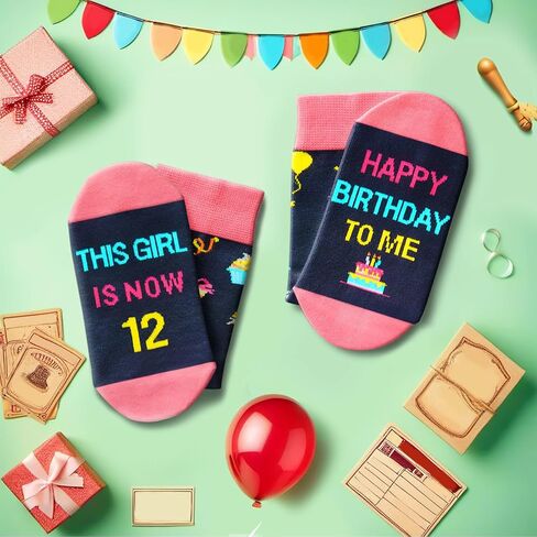 HAPPYPOP 8th Birthday Gifts Ideas for Girls - Socks for Girls Age 8, Presents for 8 Year Old Kids, Gifts for Eight Year Old Girls in Saudi Arabia
