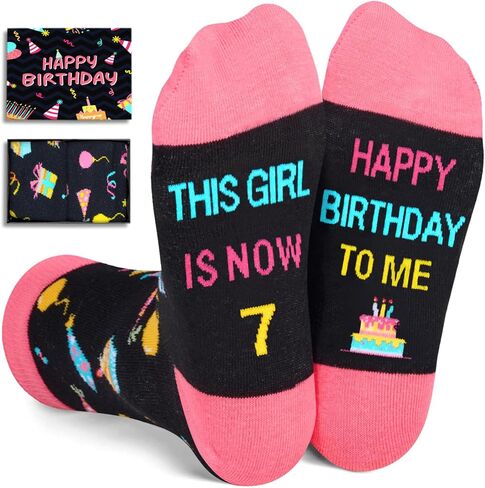 HAPPYPOP 8th Birthday Gifts Ideas for Girls - Socks for Girls Age 8, Presents for 8 Year Old Kids, Gifts for Eight Year Old Girls in Saudi Arabia