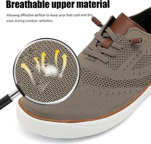 CFVKPT Men's Business Casual Shoes Wide Toe Box Barefoot Shoes Oxfords Walking Shoes Dress Sneakers for Men Mesh Comfortable Size6.5-12 in Saudi Arabia