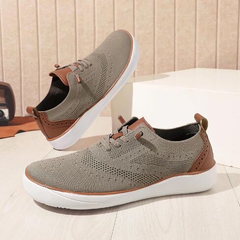 CFVKPT Men's Business Casual Shoes Wide Toe Box Barefoot Shoes Oxfords Walking Shoes Dress Sneakers for Men Mesh Comfortable Size6.5-12 in Saudi Arabia
