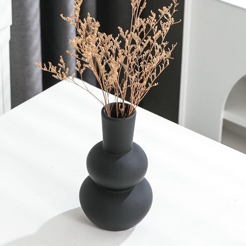 Ceramic Vases for Home Decor, Modern Round for Pottery Vases, Terracotta Decorative Vases for Flowers, Dried, Living Room, Dining Centerpiece, 8.2" Tall (Off-White) in Saudi Arabia