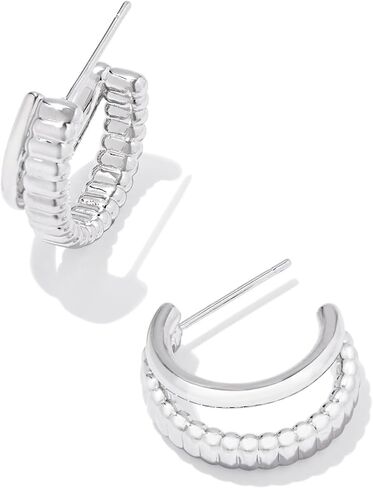 Kendra Scott Womens Layne Huggie Earrings Silver One size in Saudi Arabia