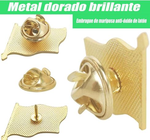 10/20/50/100 Pack Metal Spain Flag Lapel Pin Waving Spainish Pins bulk Patriotic Badge Souvenir Gifts in Kuwait