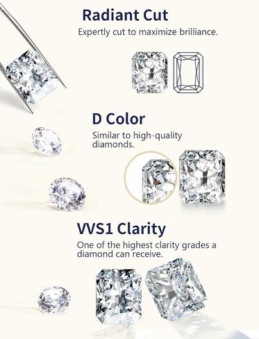 D Color VVS1 Clarity Moissanite Sparkle Dangle Hoop Earrings for Women, Radiant Cut/Pear Cut/Round Cut/Star/Sun, Really Authentic Solid 925 Sterling Silver, Anniversary Valentines Jewelry in Kuwait