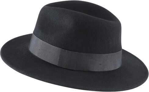 Home Prefer Mens Wool Fedora Hat with Band Classic Wide Brim Fedora Hat for Men Women Panama Dress Hat in Kuwait