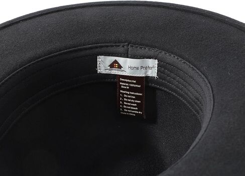Home Prefer Mens Wool Fedora Hat with Band Classic Wide Brim Fedora Hat for Men Women Panama Dress Hat in Kuwait
