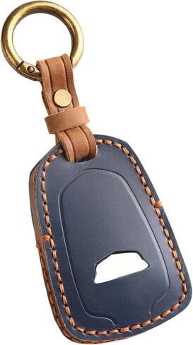 Genuine Leather 5-Button Key Fob Cover Case for Cadillac XT4 XT5 XT6 Escalade ATS CT6 CTS XTS SRX (2015-2024) Key Fob Holder Protector Accessories (Black) in Kuwait