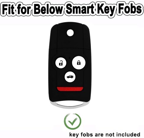 For Acura Key Fob Shell Remote Key Fit for Acura MDX Acura RDX Acura TL Acura TSX Acura ZDX Honda Accord (4 Buttons White-Silver) in Saudi Arabia