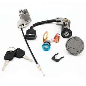 GY6 50cc Ignition Switch Lock Fuel Gas Cap Key Set Fit for GY6 50cc Scooter Moped Peace Roketa TaoTao Sunl Sporty NST Tank