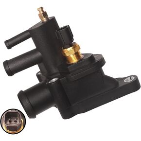 Engine Coolant Thermostat Housing Water Outlet W Air Bleeder Compatible with 2001-2006 Chrysler Sebring Dodge Stratus 2.7L 4792630AA, 902-302