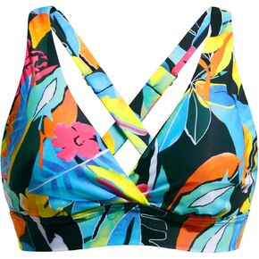 Aqua Eve Women Bikini Top Only Push Up Swimsuit Top Padded Bathing Suit Top for Large Bust Black XL