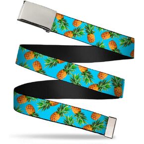 Buckle-Down mens Buckle-down Web Pineapples 1.25" Belt, Multicolor, 1.25 Wide - Fits up to 42 Pant Size US