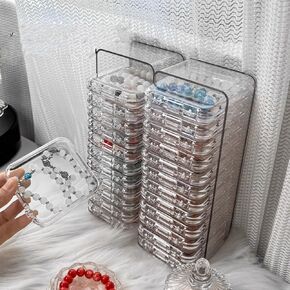 Acrylic jewelry box,Crystal jewelry box,crystal storage box, crystal bracelet transparent desktop storage box, jewelry necklace display stand/Wear a storage box by hand.