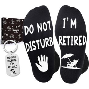 HAPPYPOP Retirement Gifts Ideas Socks - Retired Socks, 2025 Retirement Gifts for Women Men Retired Gifts, Retirement Gift for Woman Man
