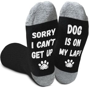 I Can't Get Up Socks - Dog Mom Socks, Boot Socks for Women Men Dog Owner, Crew Socks Birthday Gifts for Dog Lover