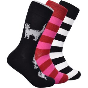 kate spade new york Women's 3-Pack Pretty Kitty Crew Socks, Soft & Comfortable
