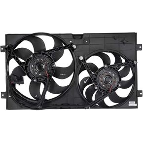 DNA Motoring OEM-RF-0211 VW3115103 Factory Style Radiator Cooling Fan Assembly Replacement,Black