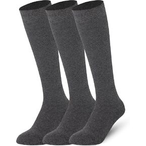 Mysocks Unisex 3 Pairs Knee High Plain Socks