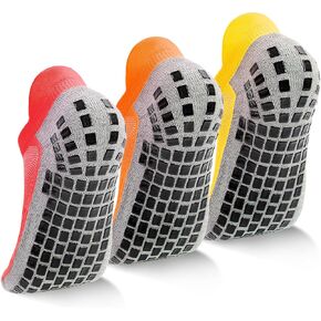Tphon Men Grip Socks,Non Slip Socks 3 Pairs Anti-Skid Socks for Yoga Pilates Barre Hospital Home with Gripper