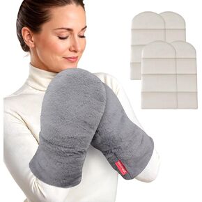 Microwavable Heating Mittens for Hand and Fingers to Relieve Arthritis Pain Heated Hands Mitts Warmers 1 Pair, Microwave Heated Hand Muff Wrist Heating Pad, Lavender Scent, Washable