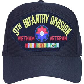9th Infantry Division Vietnam Veteran Baseball Cap. Black. Made in USA