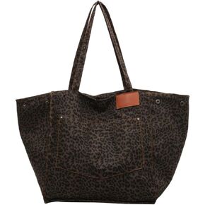 Leopard Print Tote Bags For Women Large-capacity Bag Single-shoulder Sag For Women Large Leopard Print Bag