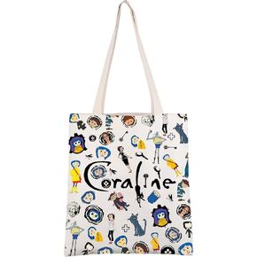 CMNIM Coralin- Secret Door Inspired Gift Cartoon Character Tote Bag Horror and Fantasy Film Gift Other Mom Fans Shopping Bag